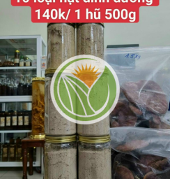 Bột ngũ cốc nhà làm nguyên chất 10 loại hạt(hạt quinoa, óc chó, hạt điều, hạt sen, đậu đen, đậu đỏ, đậu xanh, đậu trắng, đậu ngự, mè đen)